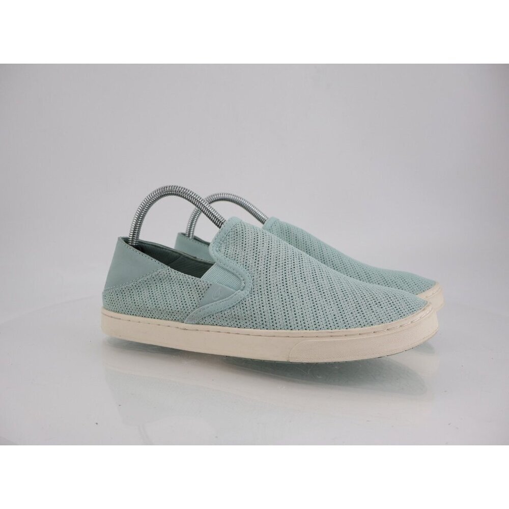 OluKai Women's Pehuea Loafer Size 9.5 Slip On Shoe Blue Mesh Convertible Slide